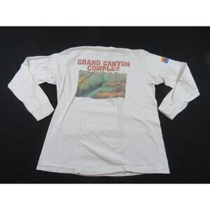 Grand Canyon T-shirt, Long Sleeve Beige, Double Sided Sz XL 1990s